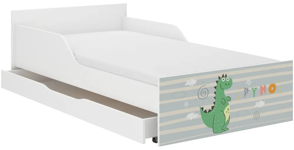 Pat frumos pentru copii cu un dragon adorabil 160 x 80 cm