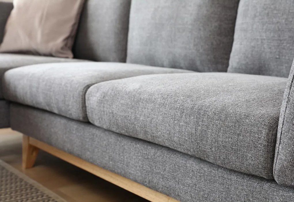 Supermobel Set canapea în formă de SKD 978, 260x85x162, gri întuneric, stânga