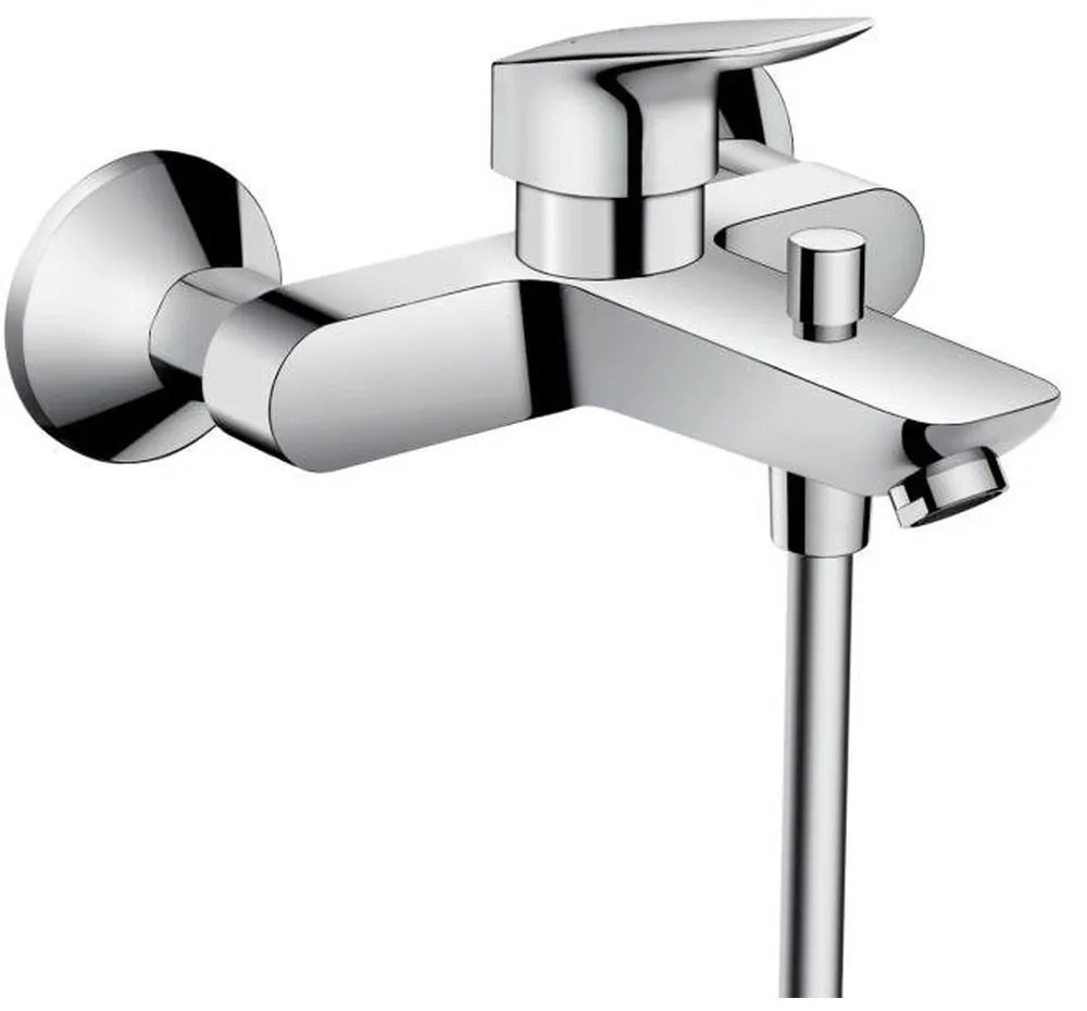 Set baterie lavoar, baterie cada si set de dus, crom, Hansgrohe Logis New