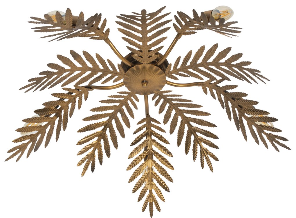 Plafoniera vintage aurie 70 cm 5 lumini - Botanica