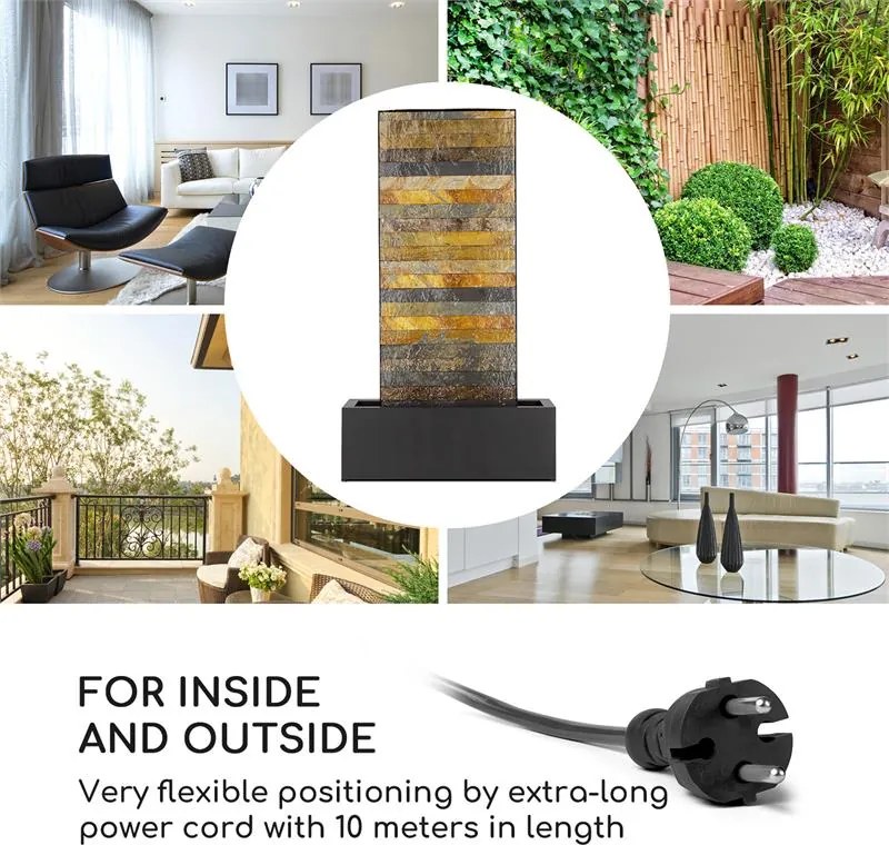 Blumfeldt Fântână de grădină Raincastle 12 LED-uri 8W IPX8 interior și exterior