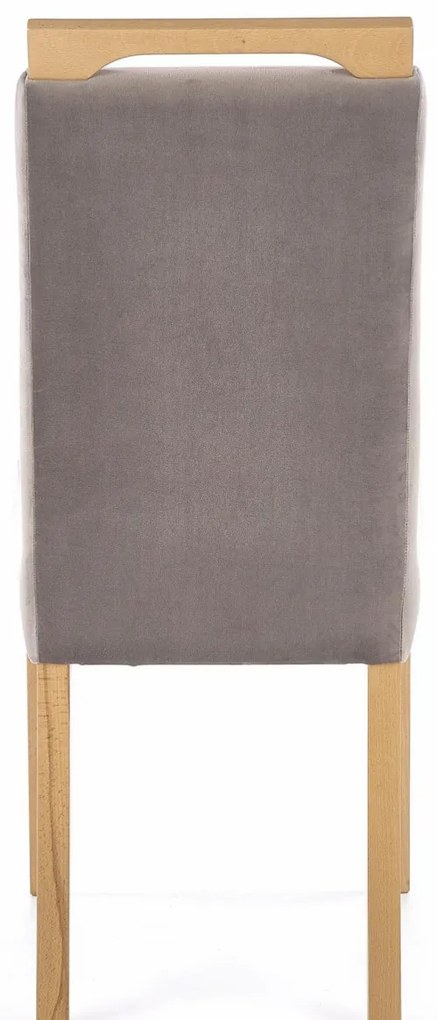 Scaun Clarion velvet gri/stejar miere Riviera 91