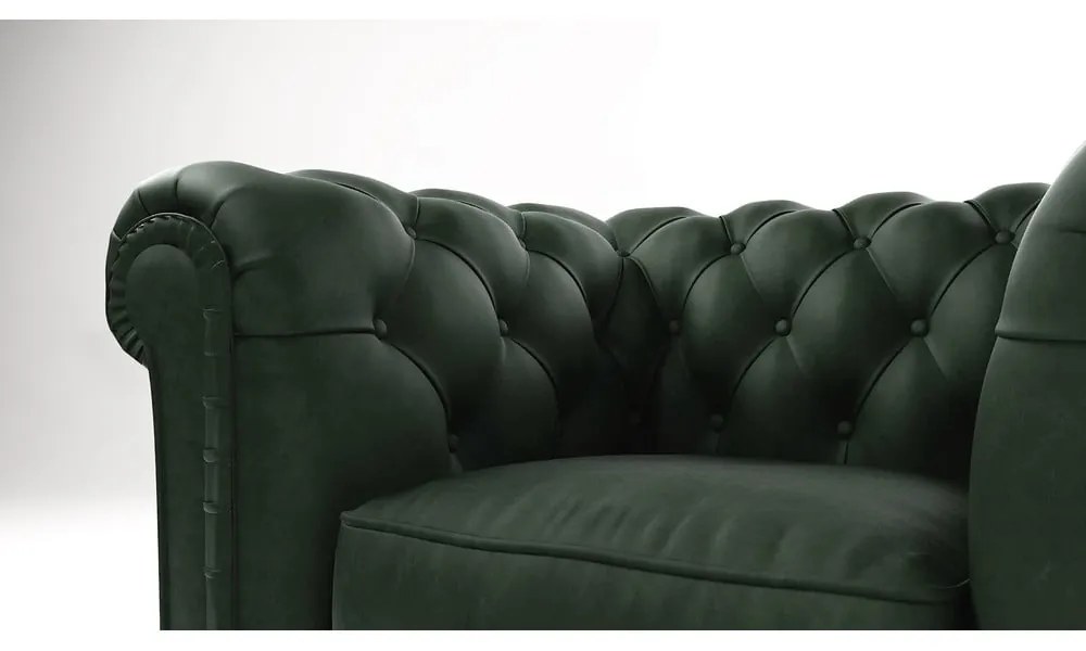 Fotoliu verde închis cu tapițerie din catifea Cambridge – Ropez