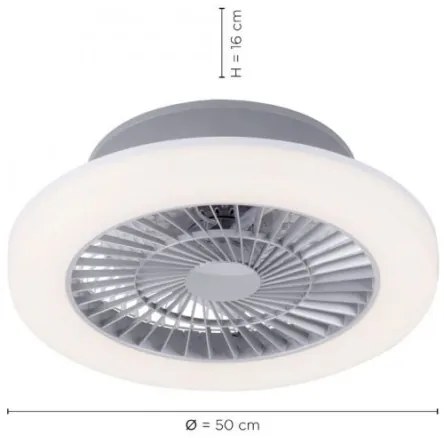 Plafonieră LED cu ventilator Leuchten Direkt 14645-55 LEONARD LED/27W/230V