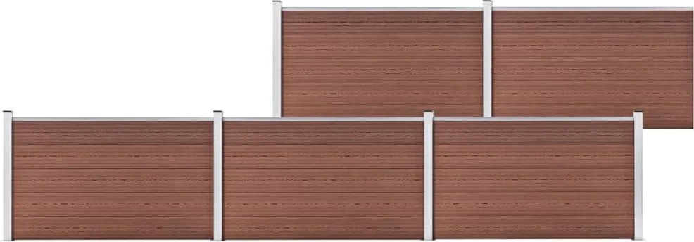 vidaXL Gard de grădină, maro, 872 x 106 cm, WPC