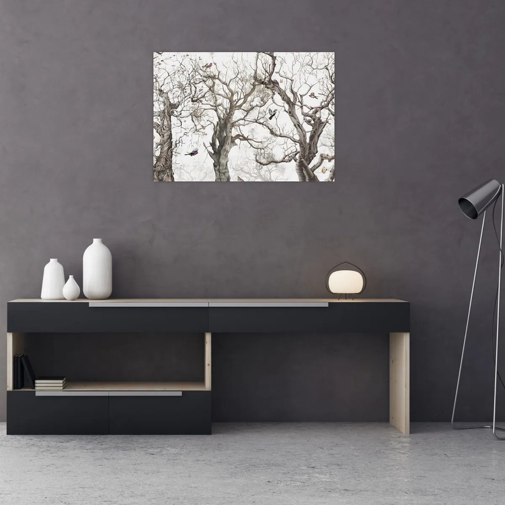 Tablou - Model de pădure, desen (70x50 cm)