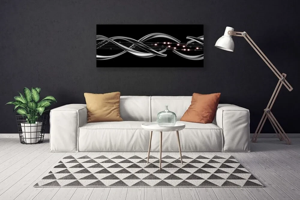 Tablou pe panza canvas Abstract Art Argintiu Negru
