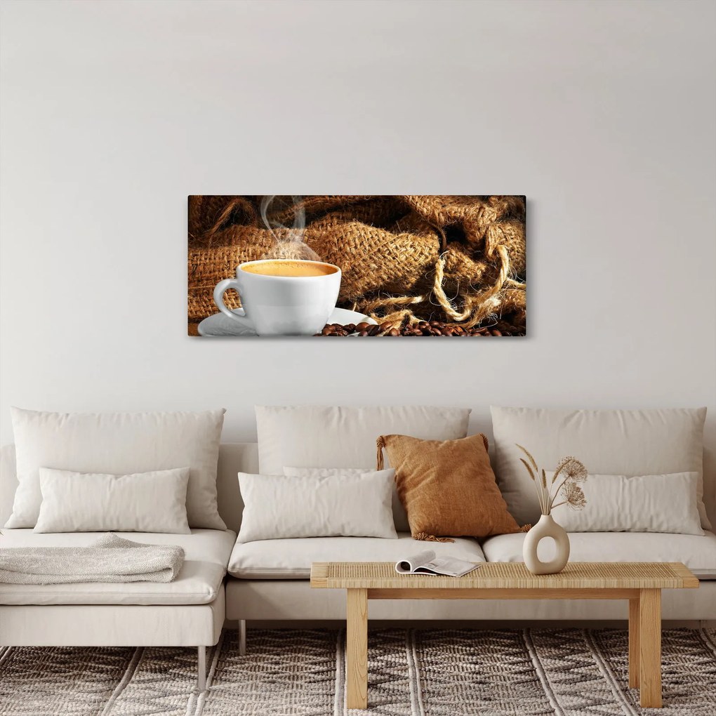 Tablou - O ceașcă de cafea (120x50 cm)