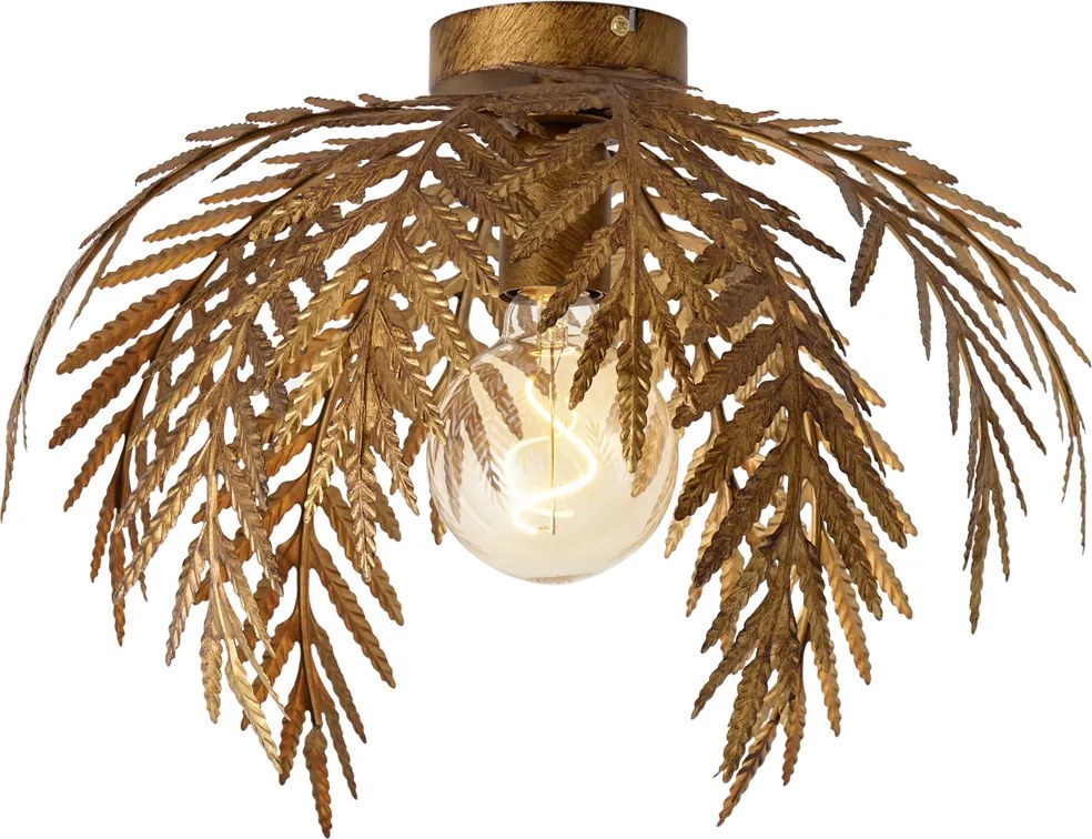Plafonieră vintage aurie rotundă de 45 cm - Botanica