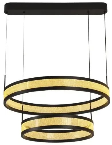 Lustră LED dimabilă pe cablu LED/40W/230V negru + telecomandă