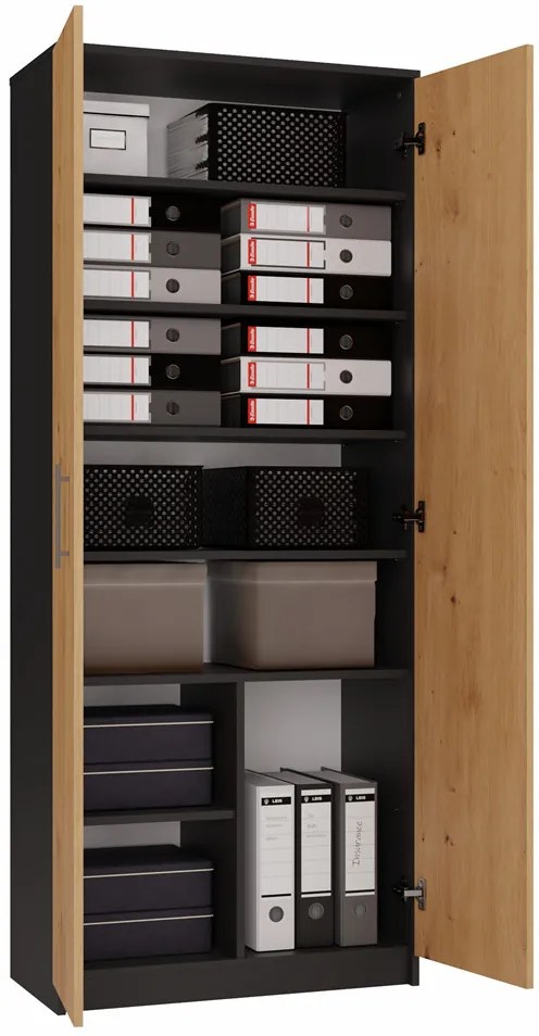 Dulap cu rafturi Obtenidas 1 (antracit + stejar artisan). 1132657