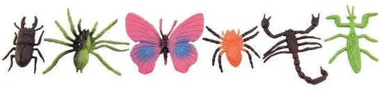 Insecte/animale plastic 4 - 8 cm 12 buc în pungă