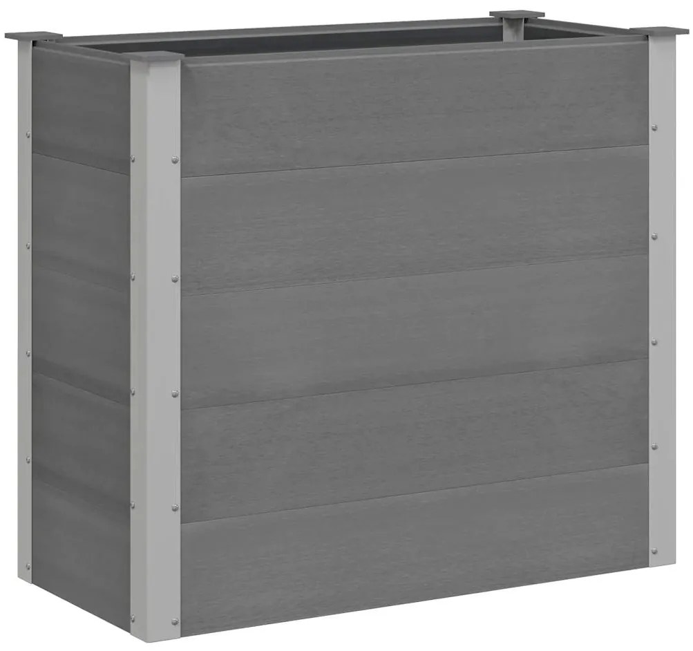 Strat inaltat de gradina, gri, 100 x 50 x 91 cm, WPC 1, Gri, 100 x 50 x 91 cm