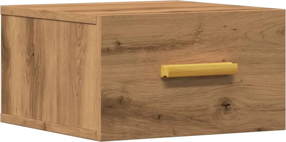 vidaXL Noptieră de perete, stejar artizanal, 35x35x20 cm