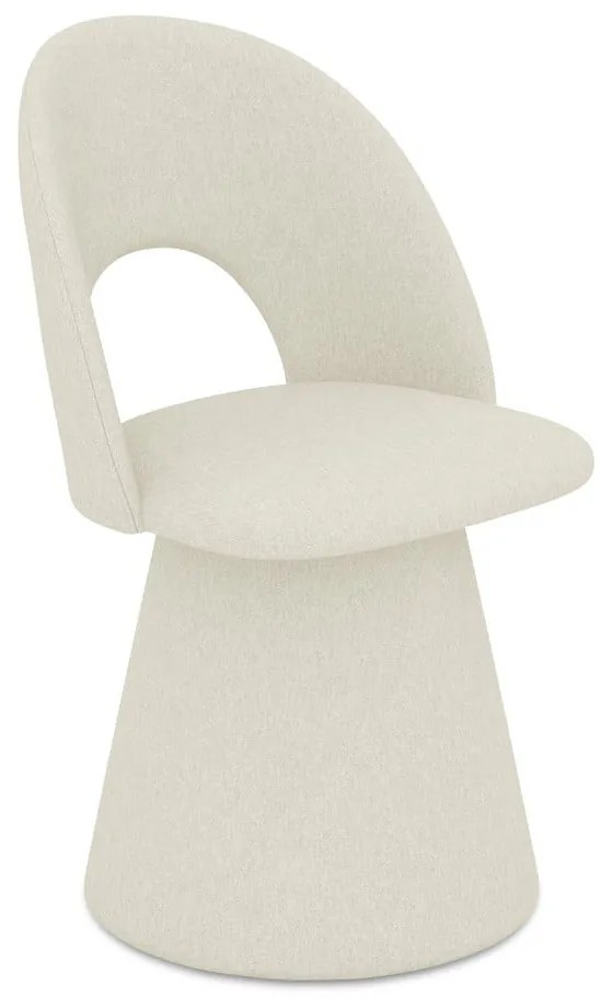 Scaun de sufragerie crem tapițat Kalo – Makamii