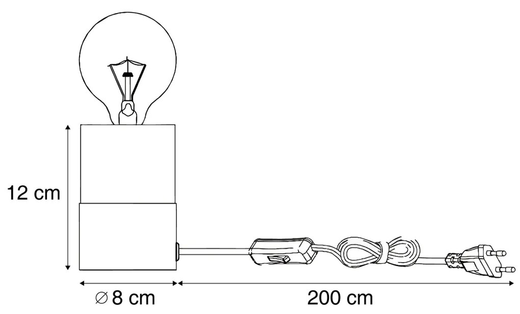 Lampă de masă modernă neagră cu marmură - Marissa