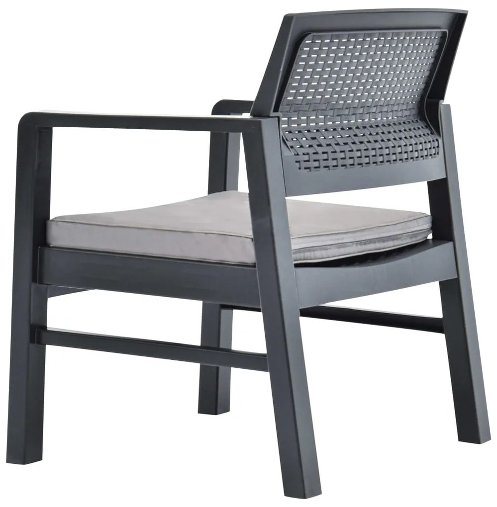 Set mobilier de gradina Culoare negru, OBASI