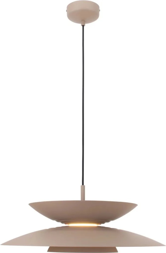 Lustra LED suspendata metal bej Mayumi