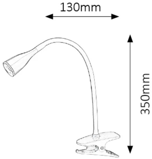 Rabalux 4195 JEFF - Lampă LED de birou cu clemă LED/4,5W/230V albastră
