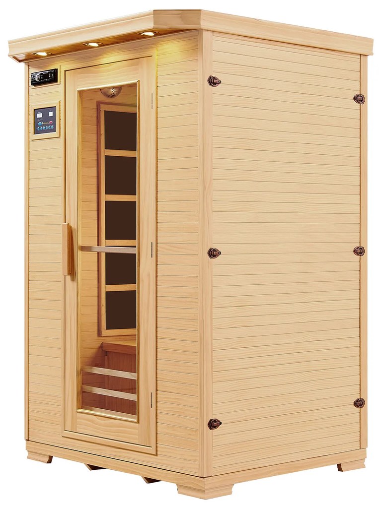 Infračervená sauna/ tepelná kabína Oslo s triplexným vykurovacím systémom a drevom Hemlock