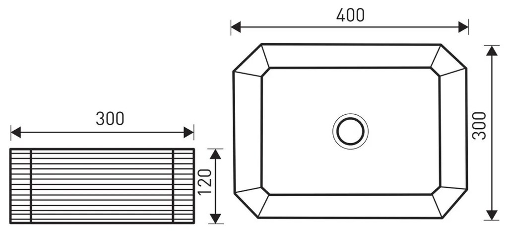 KR-331 chiuvetă cu design ceramic