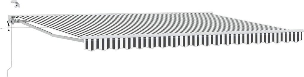 vidaXL Cort electric retractabil Antracit și Alb 4,5 × 3 m
