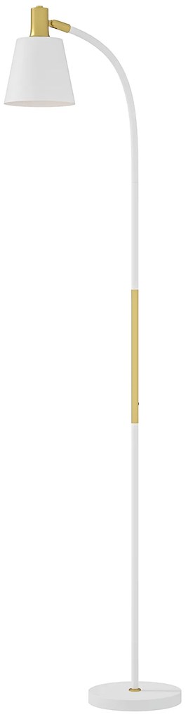 HOMCOM Lampadar de salon reglabil în înălțime 127-160 cm cu intrerupator, soclu E27, alb | Aosom Romania
