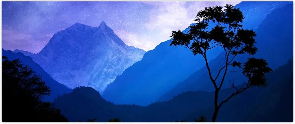 Tablou - Cerul de noapte din Nepal (120x50 cm)