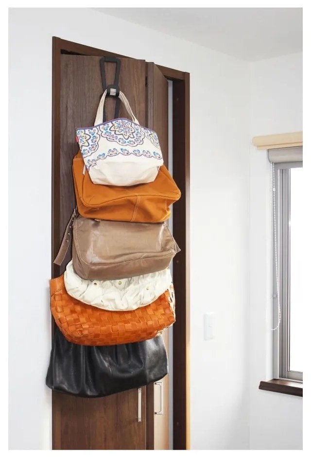 Cuier pentru genți cu 6 cârlige YAMAZAKI Kanazawa, negru