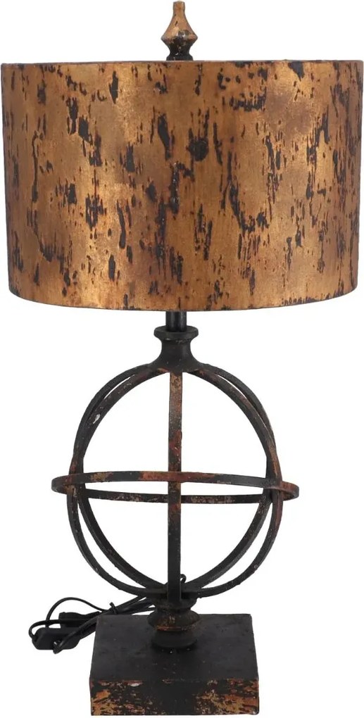 Lampa de masa Sfera stil industrial metal si rasina h 67 cm