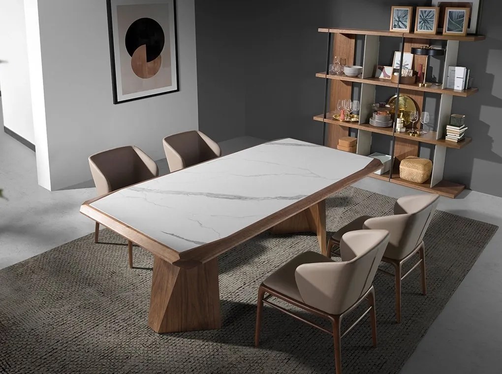 Masa dining design LUX Walnut 220x110cm