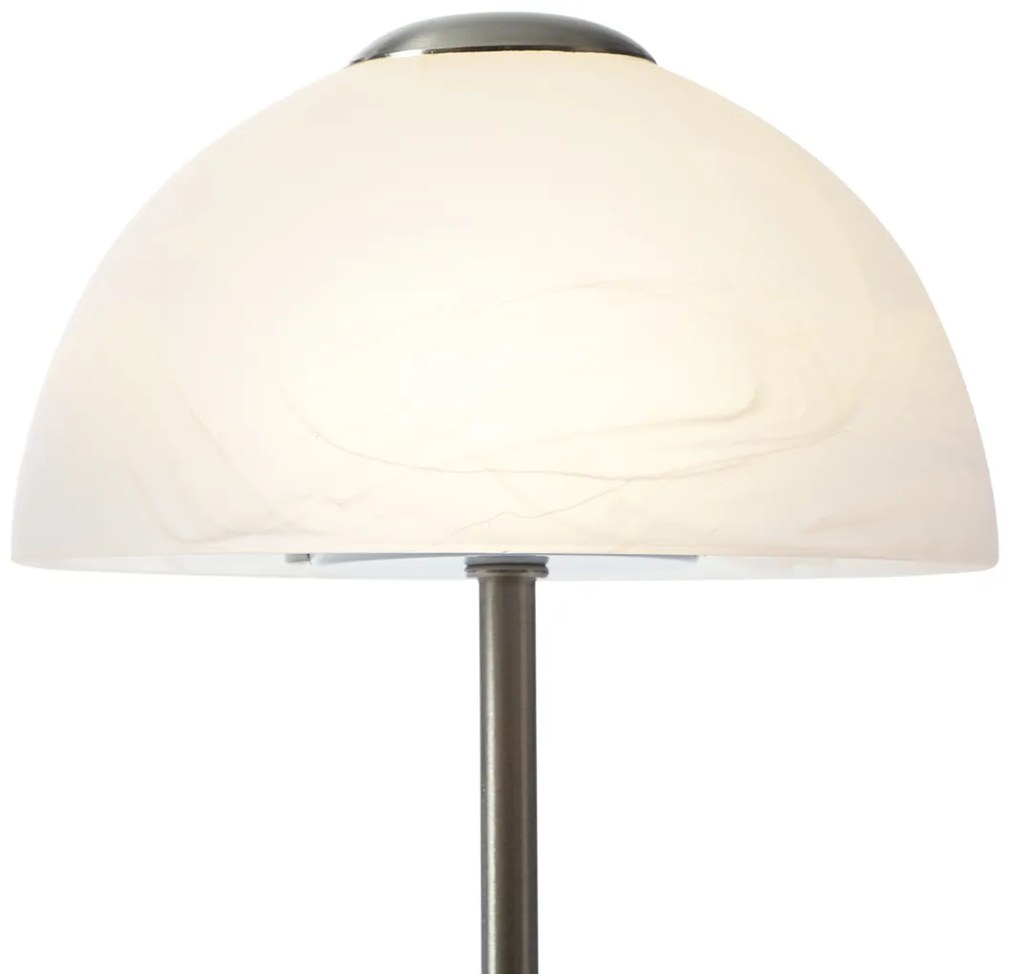 Lampă de masă de design din oțel cu sticlă opal incl. LED cu dimmer - Joya