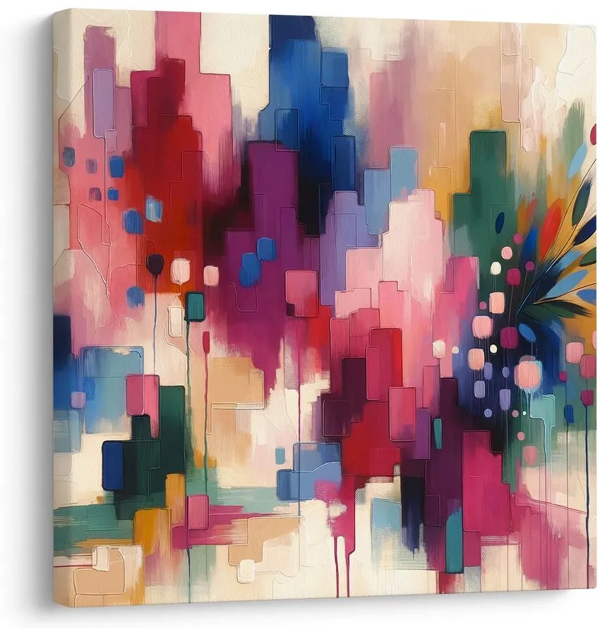 Tablou flori în abstracție modernă