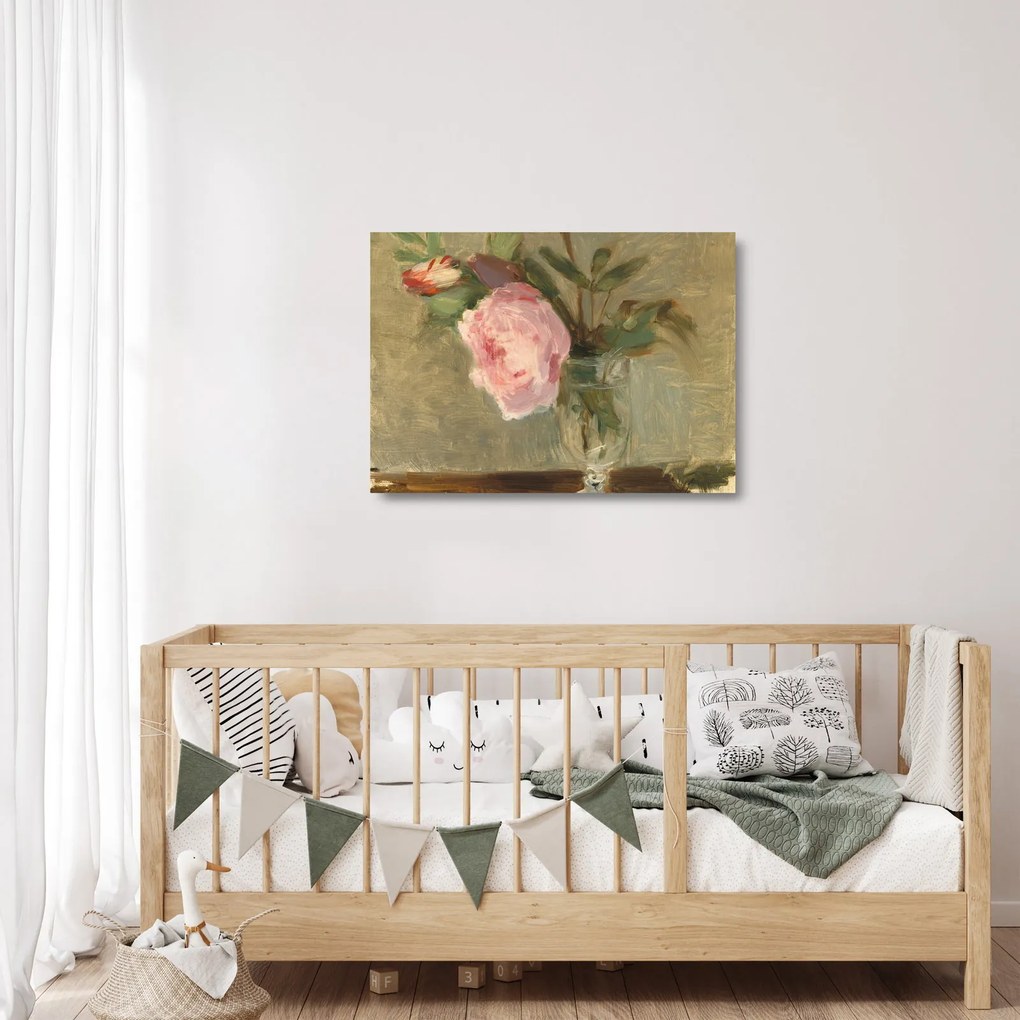 Tablou pe sticlă - Berthe Morisot, Peonies, reproducere (70x50 cm)