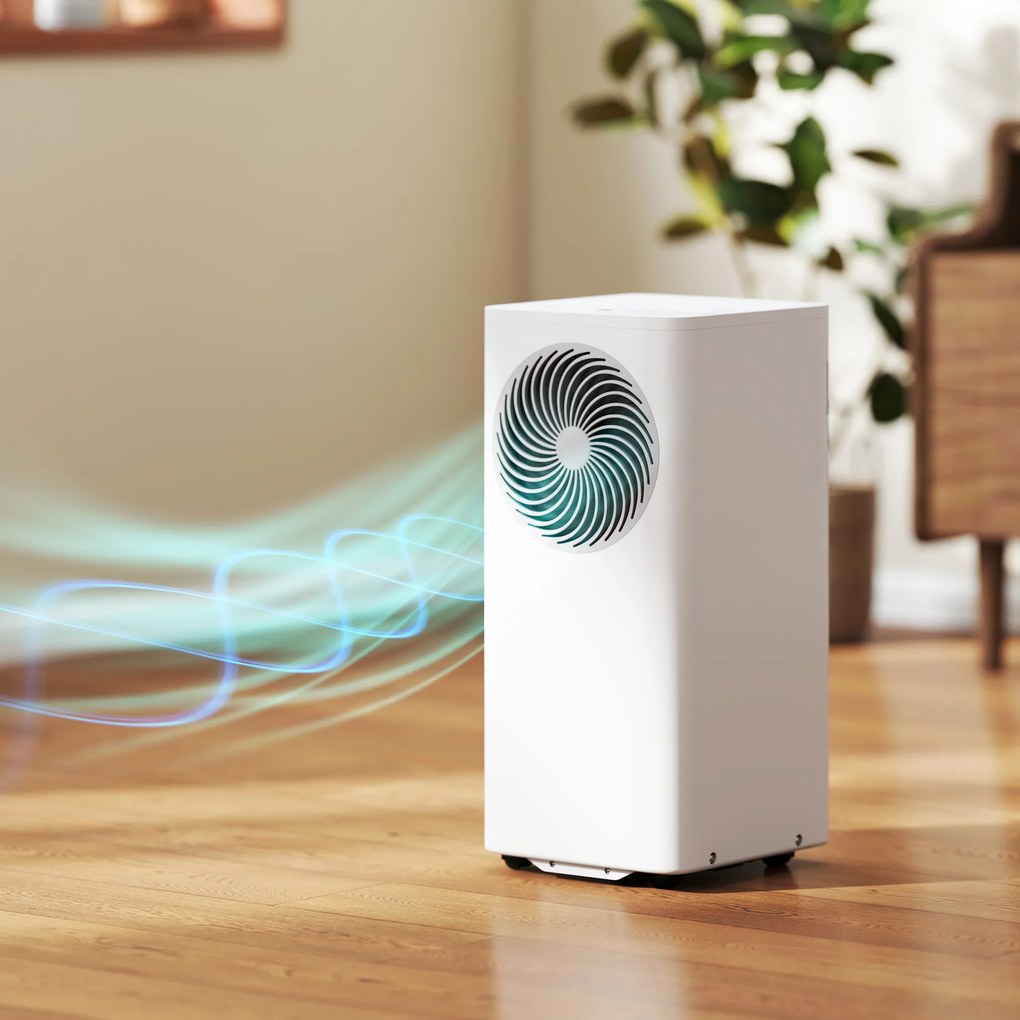 HOMCOM Aparat de aer condiționat portabil 9000 BTU 4-în-1 răcire dezumidificator ventilator mod somn pentru 33 m² Alb | Aosom Romania