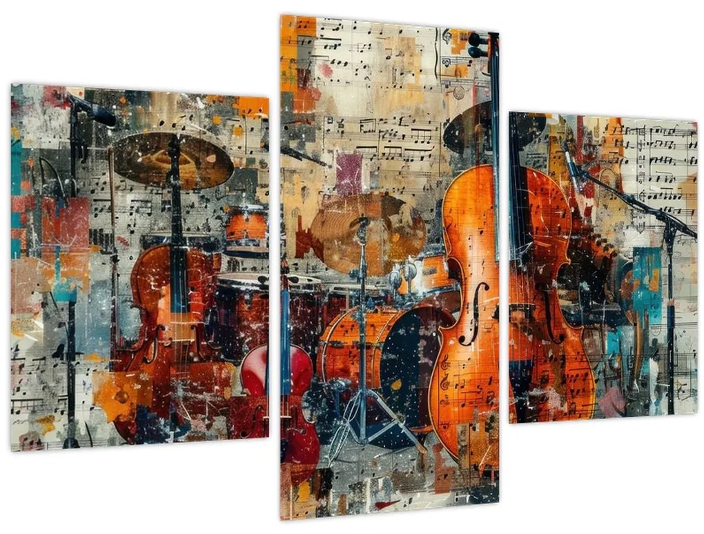 Tablou - Instrumente muzicale (90x60 cm)