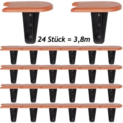 Deuba Bord de gazon 3,8m - teracota