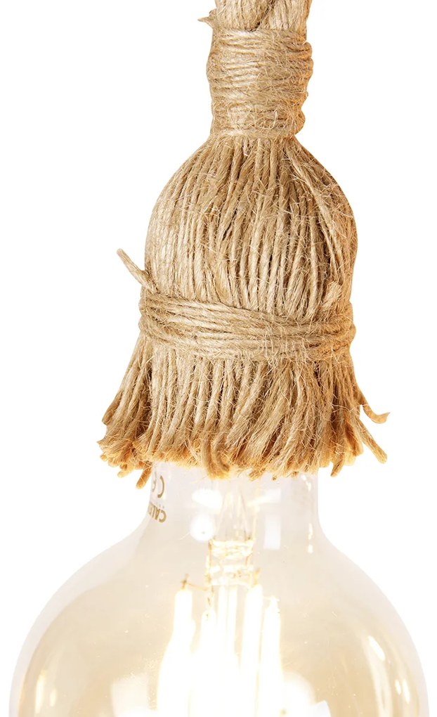 Lampă suspendată inteligentă neagră cu 6 lumini inclusiv Wifi G95 - Plural