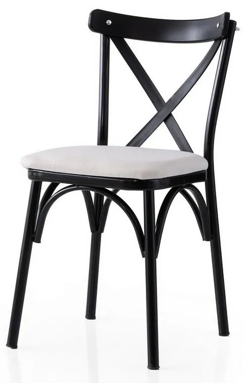 Set de scaune de sufragerie Ekol White and Black,2 buc.