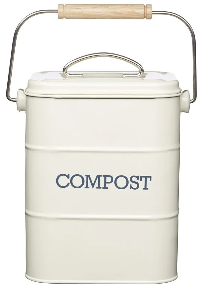 Recipient pentru deșeuri compostabile Kitchen Craft Living Nostalgia, crem, 3 l
