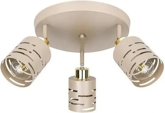 Corp de iluminat tip spot ELEN 3xE27/35W/230V bej/auriu