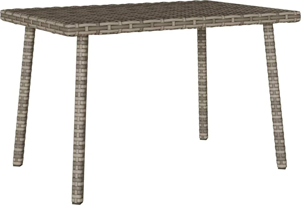 vidaXL Masuta de cafea de gradina dreptunghiulara gri polirattan