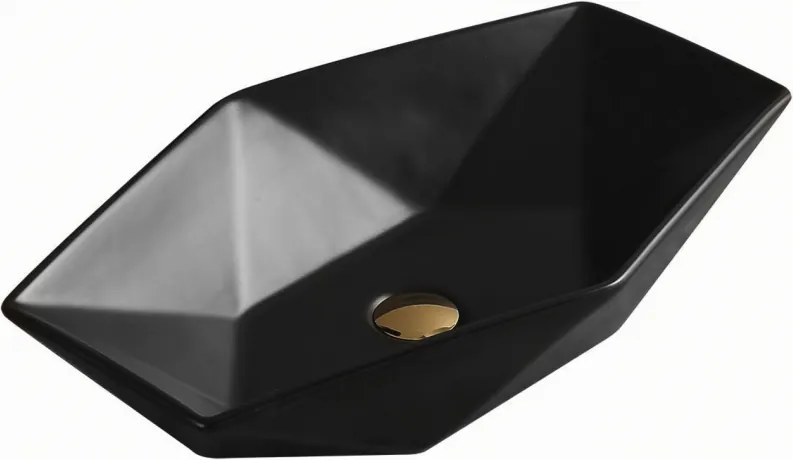 Mexen Elena chiuvetă montată pe blat 63 x 41 cm, negru mat - 21476385