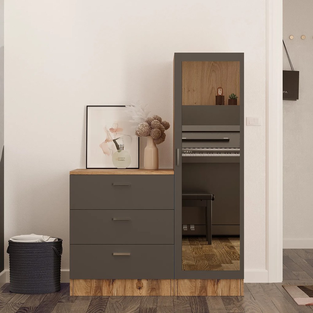 Set mobilier pentru hol Cicci (Pin atlantic + Atracit). 1072752