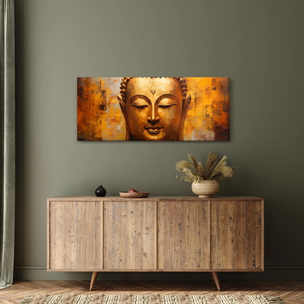 Tablou - Buddha, pictură în ulei (120x50 cm)