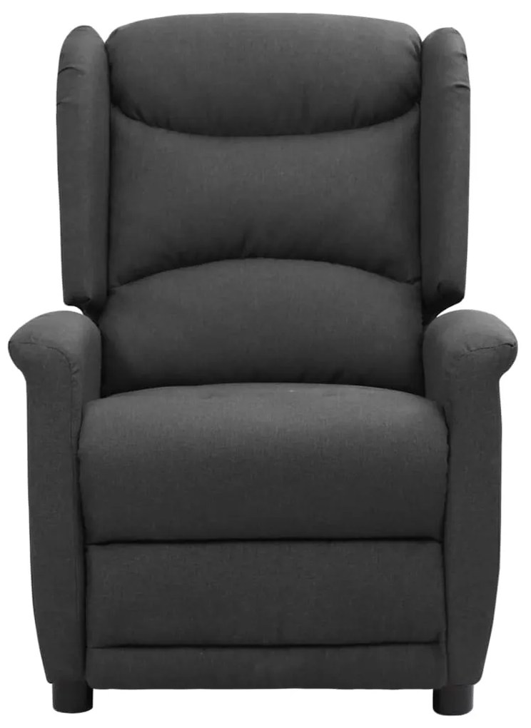 338865 vidaXL Fotoliu rabatabil, gri închis, material textil