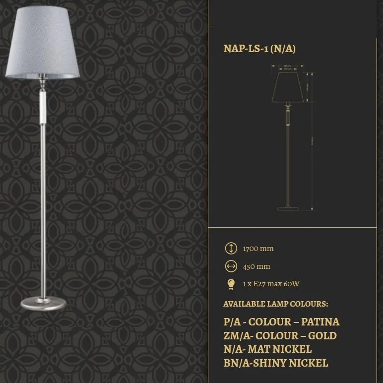 Lampadar elegant design clasic NAPOLI