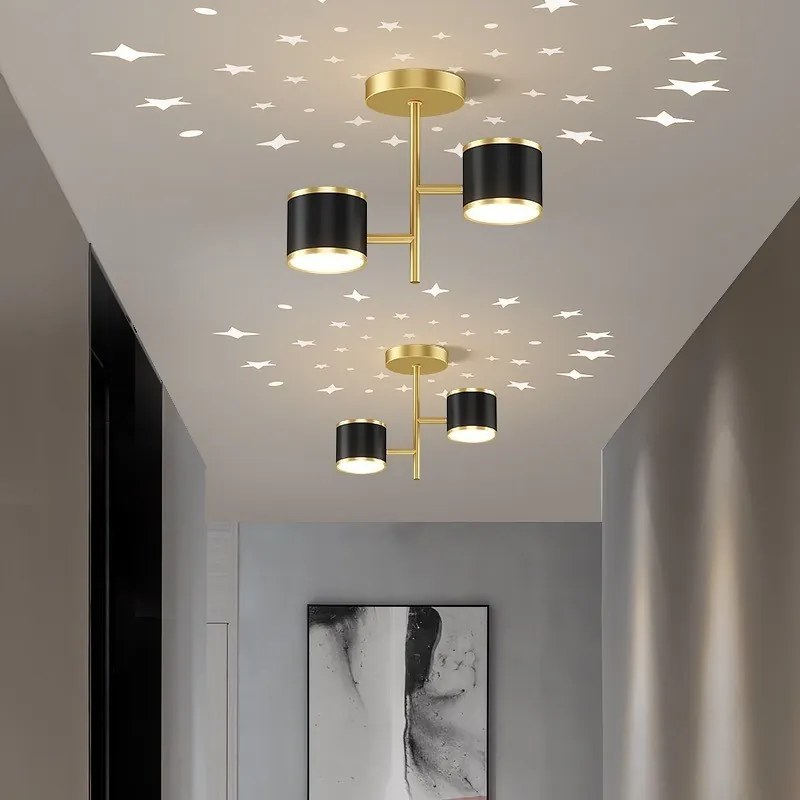Plafoniera LED Cu Cer Instelat Negru+Gold, Elit'S,14W