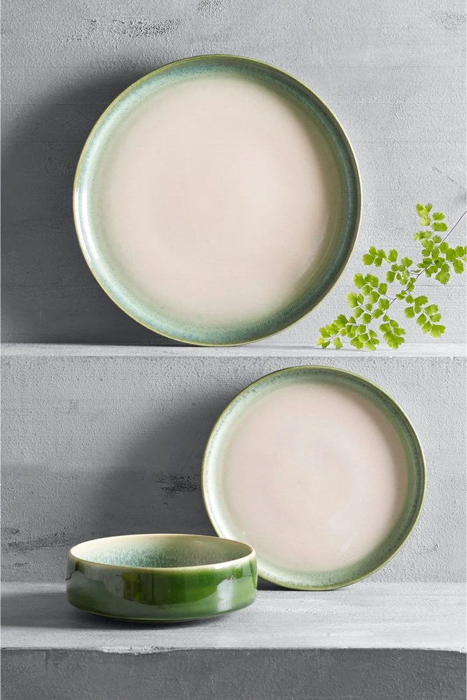 Set 3 Piese Ceramica Premium Infinity Green - glazurare manuala (limitat)