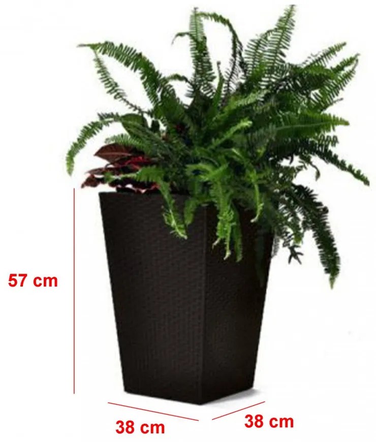 Ghiveci de flori Rattan M maro